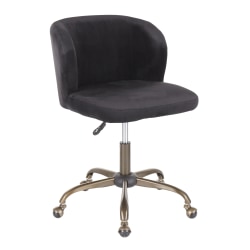 LumiSource Fran Mid-Back Task Chair, Antique/Black