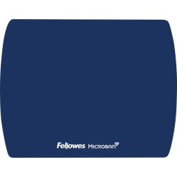 Fellowes Microban® Ultra Thin Mouse Pad - Blue - 7" x 9" x 0.1" Dimension - Blue