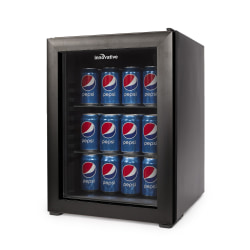 Innovative Framed Glass Door Minibar, 4.84 Cu. Ft., Black, Total Qty 1