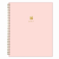 2024 Blue Sky™ AM Solid Petal Pink Weekly/Monthly Planning Calendar, 8-1/2" x 11", Pink, January to December