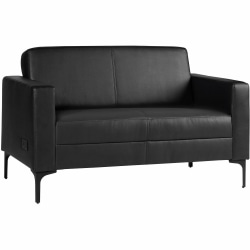 Lorell Clarke Series Loveseat with Antimicrobial Upholstery and Power - 53.2" x 29.8" x 31" Overall Dimension - 1 Each