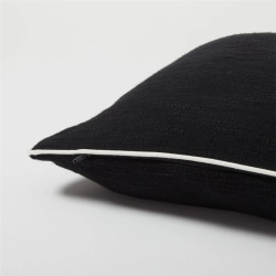 Dormify Charlie Cotton Square Pillow Cover, Black/White