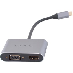 CODi 4-In-1 USB-C Display Adapter - (HDMI, VGA, USB-C PD, USB-A 3.0)