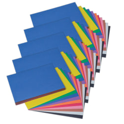 Prang Construction Paper, Medium Weight, 9" x 12", 10 Assorted Colors, 100 Sheets Per Pack, Set Of 5 Packs