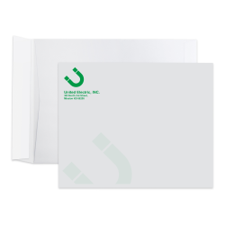Peel & Seal, White Wove Open End Catalog Mailing Envelopes, 1-Color, Custom 6" x 9", Box Of 500