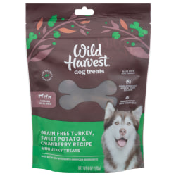 Wild Harvest Grain-Free All Ages Jerky Treats, Turkey, Sweet Potato & Cranberry, 6 Oz, Total Qty 6