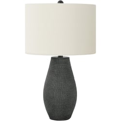 Monarch Specialties Sonny Table Lamp, 24"H, Ivory/Black