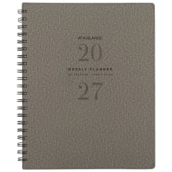 AT-A-GLANCE® Signature Collection 2027 Weekly Monthly Planner, Gray, Large, 8 1/2" x 11"