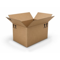 Standard-Duty Single Wall Corrugated Boxes, 18-1/2" x 12-3/4" x 11", Kraft, Total Qty 600