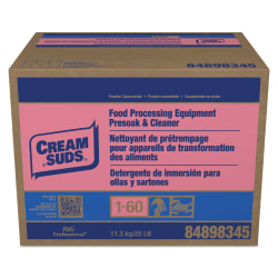 Cream Suds® Dishwashing Detergent Manual Pot and Pan Presoak and Detergent with Phosphate, Baby Powder Scent, Powder, 25 lb Box
