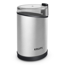 KRUPS Fast-Touch Stainless-Steel 12-Cup Coffee Grinder, Black