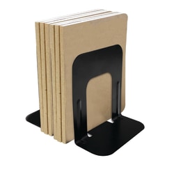 Office Depot® Brand Nonskid Steel Bookends, 7", Black, Set Of 2