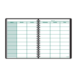 AT-A-GLANCE® Undated Teacher's Planner, 8 1/4" x 10 7/8", 30% Recycled, Black