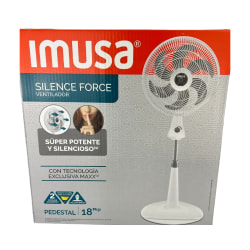 IMUSA Silence Force 18" Pedestal Fan, White, Total Qty 1
