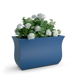 Mayne Valencia Trough Planter, 22"H, Neptune Blue