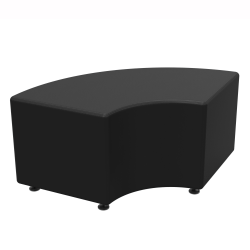 Marco Sonik® Soft Seating Curved Bench, Ebony