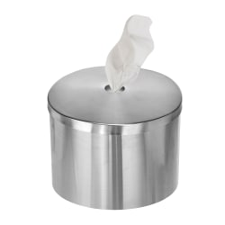 Gritt Commercial Stainless Steel Wall Mount Gym Wet Wipe Dispenser, Brushed Silver