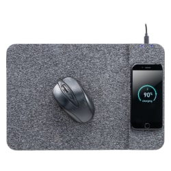 Allsop® Wireless Charging Mouse Pad, 13.25"H x 9"W x 0.25"D, Black, 32192