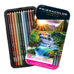 Prismacolor Premier Colored Pencil Set, 0.7 mm, Soft Core, Landscape, Set Of 12 Pencils