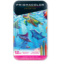 Prismacolor Premier Colored Pencil Set, 0.7 mm, Soft Core, Under The Sea, Set Of 12 Pencils