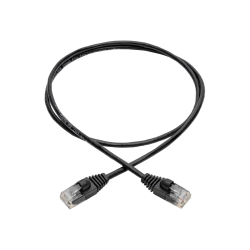 Tripp Lite Cat6a 10G Snagless Molded Slim UTP Ethernet Cable (RJ45 M/M) Black 3 ft. (0.91 m)