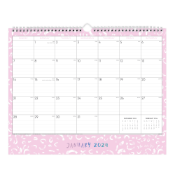 2024 Blue Sky™ Monthly Wall Calendar, 15" x 12", Marks Lilac, January To December