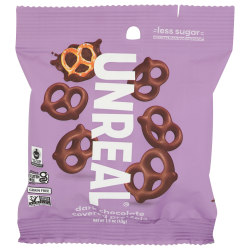 Unreal Dark Chocolate Pretzels, 1.5 Oz, Total Qty 9
