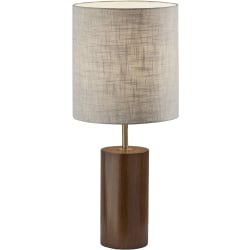 Adesso® Dean Table Lamp, 30-1/2"H, Natural Shade/Walnut Base