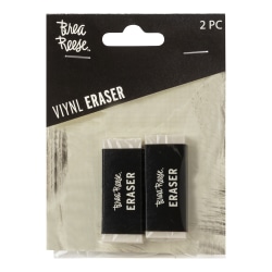Brea Reese Vinyl Erasers, 7/16" x 3/4", White, Pack Of 2 Erasers