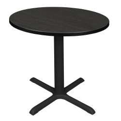 Regency Cain Round X-Base Breakroom Table, 29"H x 30"W x 30"D, Ash Gray/White, TB30RNDAG