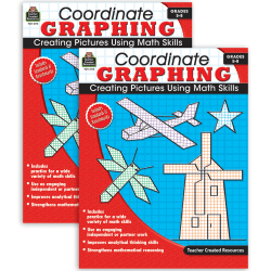 Teacher Created Resources Coordinate Graphing Book, Pack Of 2
