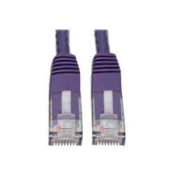 Tripp Lite Cat6 Cat5e Gigabit Molded Patch Cable RJ45 MM 550MHz Purple 20ft - 128 MB/s - Patch Cable - 20 ft - 1 x RJ-45 Male Network - 1 x RJ-45 Male Network - Gold Plated Contact - Purple