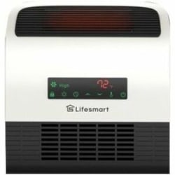 Lifesmart Slimline Infrared Heater - Front Air Intake Vent UV Light - Infrared/Quartz - Electric - Electric - 1000 W to 1500 W - 3 x Heat Settings - Timer - 1500 W - Remote Control - Living Room, Home, Office, Bedroom, Basement, Room, Indoor