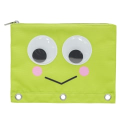 Office Depot® Brand 3-Ring Pencil Pouch, 7-1/2" x 10", Green Frog