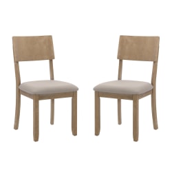 Linon Dixie Dining Chairs, Gray/Graywash, Set Of 2 Chairs
