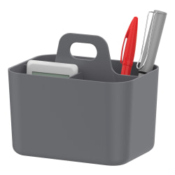 Realspace™ Stackable Storage Caddy, 3-3/4"H x 5-7/8"W x 4-1/4"D, Gray