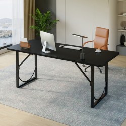 Pinmoco 63"W Executive Computer Desk, Black