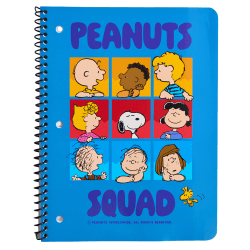 Peanuts Licensed Single Subject Wide Ruled Notebook, 8.5" x 11", 70 Sheets, Quantity 1