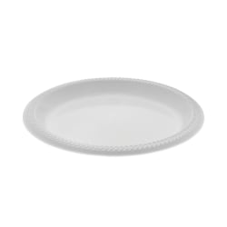 Pactiv Evergreen Meadoware® Impact® Plastic Dinnerware Plates, 8-7/8", White, Pack Of 400 Plates