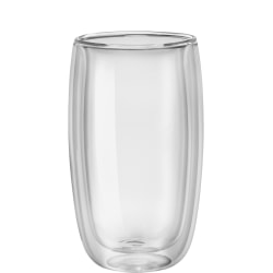 Zwilling Sorrento Double-Wall Glass Latte Cup Set, 11.8 Oz, Clear, Set Of 2 Glasses