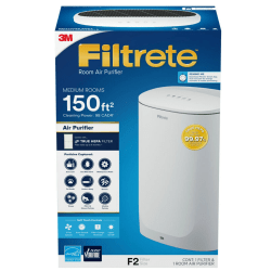 Filtrete Medium Room True HEPA Air Purifier, 150 Sq. Ft. Coverage, 18-5/16"H x 12-1/4"W x 9-5/16"D, White