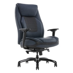 Shaquille O'Neal™ Nereus Ergonomic Bonded Leather High-Back Executive Chair, Navy
