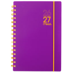 Mead® Color Pop Academic 2026-2027 Weekly Monthly Planner, Fuchsia, Small, 5 1/2" x 8 1/2"