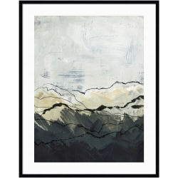 Amanti Art Winter Mountains I by Jennifer Paxton Parker Wood Framed Wall Art Print, 34"W x 43"H, Black