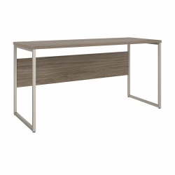 Bush® Business Furniture Hybrid 60"W x 24"D Computer Table Desk With Metal Legs, Modern Hickory, Standard Delivery