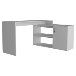 RTA AXIS 60"W L-Shaped Computer Desk, White