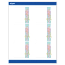 Avery® Printable Labels With Sure Feed® Technology, S00-EVR, Square, 3" x 3", Matte White With Preprinted Watercolor/Gold Leaf Design, Pack Of 60