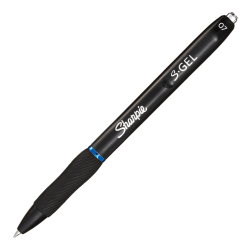 Sharpie® S Gel Pen, Medium Point, 0.7 mm, Black Barrel, Blue Ink