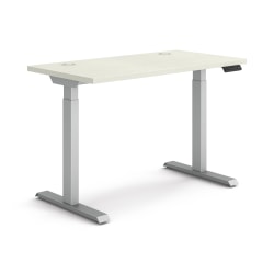 HON Coordinate Electric Adjustable Height Standing Desk, 58"W x 22"D, Silver Mesh/Silver