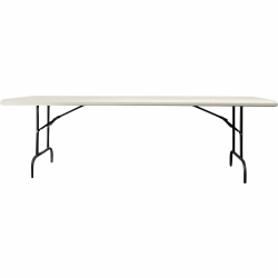 SKILCRAFT Rectangular Folding Table - Contemporary Style - 2000 lb Capacity - 30" Table Top Lx29" Table Top W - 96" H - Platinum - 7241198